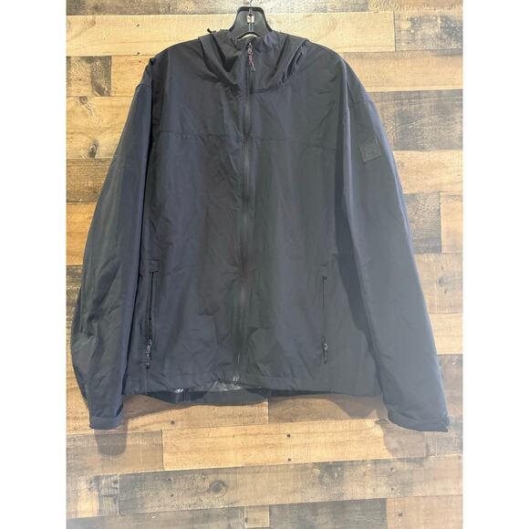 Hawke & Co Performance All-Weather Hooded Jacket-Black, XL,Adj Sleeves - Picture 3 of 8